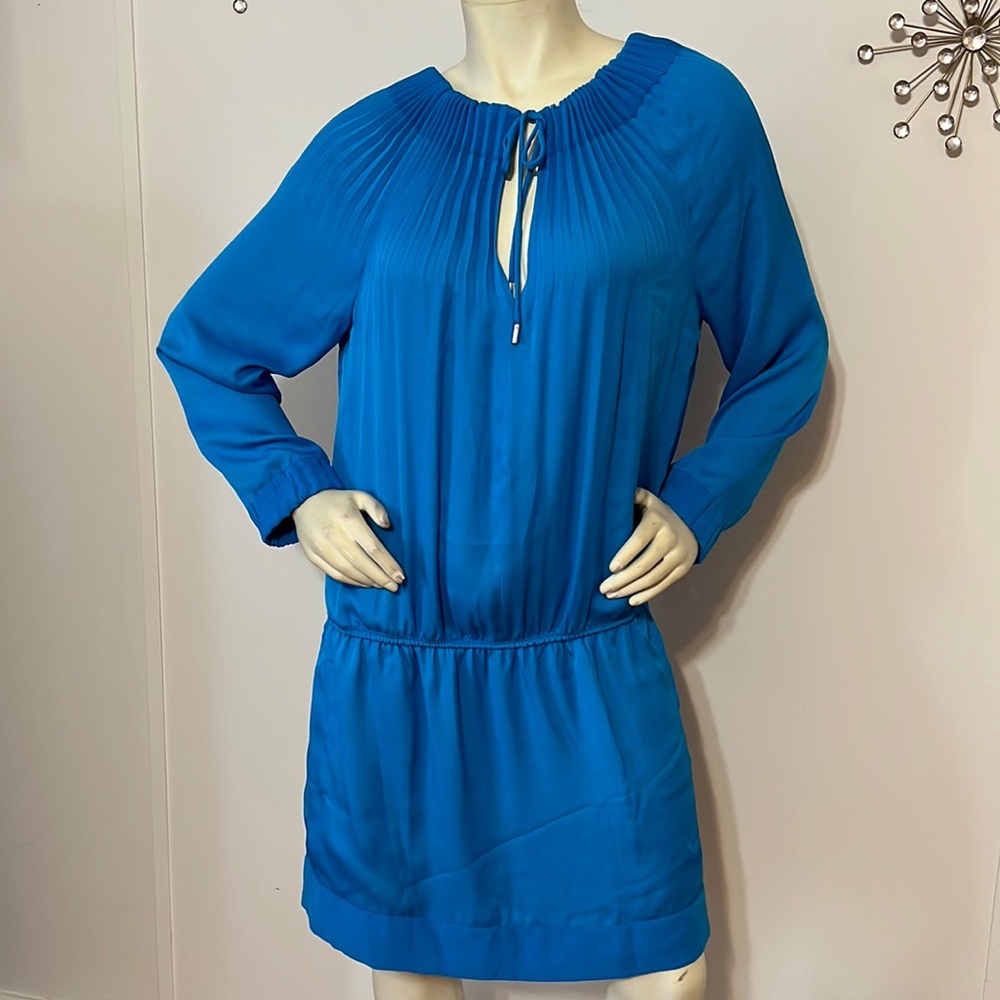 DVF DIANE VON FURSTENBERG Pleated Top Mini Dress - Picture 1 of 11